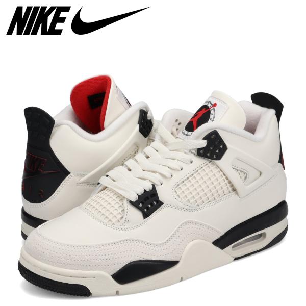 ナイキ NIKE エアジョーダン4 レトロ OG フライトクラブ スニーカー メンズ AIR JORDAN 4 RETRO OG FLIGHT CLUB オフ ホワイト IM4002-100