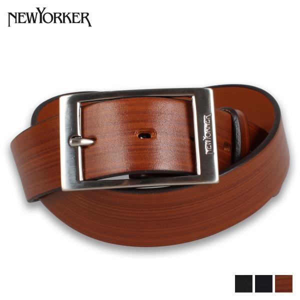 NEWYORKER ニューヨーカー レザーベルト ブラウン ダークブラウン 本革 NEWYORKER（ニューヨーカー） ベルト メンズ 本革 BELT ブラック