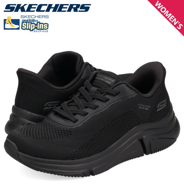 SKECHERS SLIP-INS BOBS ブラックリボンスニーカー SKECHERS スニーカー 「SKECHERS」スケッチャーズ SLIP-INS:BOBS