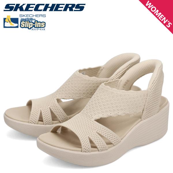 スケッチャーズ SKECHERS スリップインズ パラレル ライト サマー インバイト サンダル ストラップサンダル レディース 厚底 ベージュ 120012 爆買