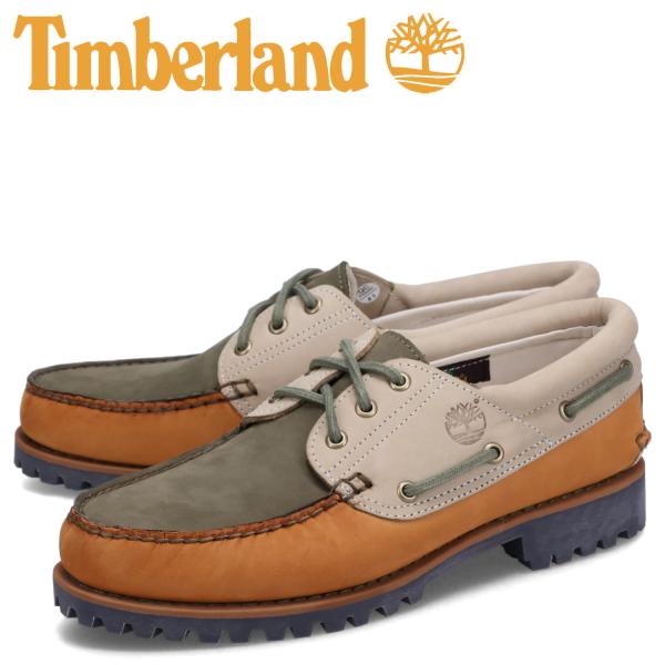 美品　Timberland ティンバーランド 3eye スリーアイ 26 カーキ Timberland ティンバーランド デッキシューズ AUTHENTICS 3EYE