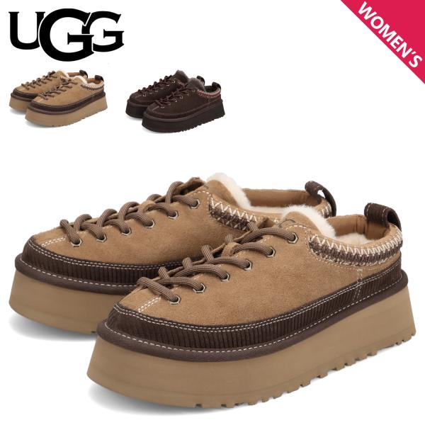 UGG アグ スリッポン ヘリテージ レースアップ スリッパ レディース 厚底 HERITAGE LACE-UP SLIPPER チェスナット レッドブラウン 1180361