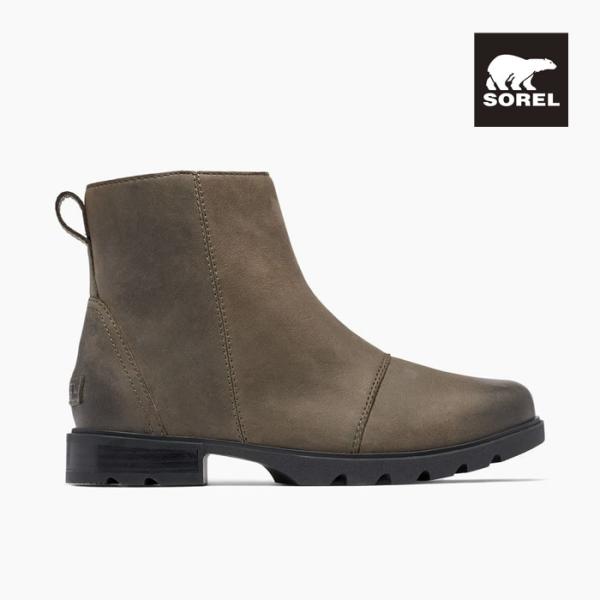 ソレル ジップ ブーツ レディース SOREL EMELIE III ZIP WP NL5019 245 防水 ミディブーツ ミドル 茶色 黒 レザー[PU2] SOREL（ソレル） ジップ ブーツ レディース SOREL EMELIE III ZIP WP