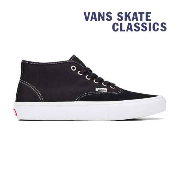 バンズ スケート オーセンティック ミッド VANS SKATE AUTHENTIC MID VN000EEQY28 メンズ ヴァンズ スニーカー スケシュ− 黒 スエード キャンバス US企画