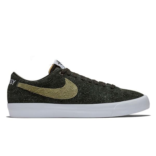 NIKE SB BLAZER LOW x STUSSY BLACK PALM 