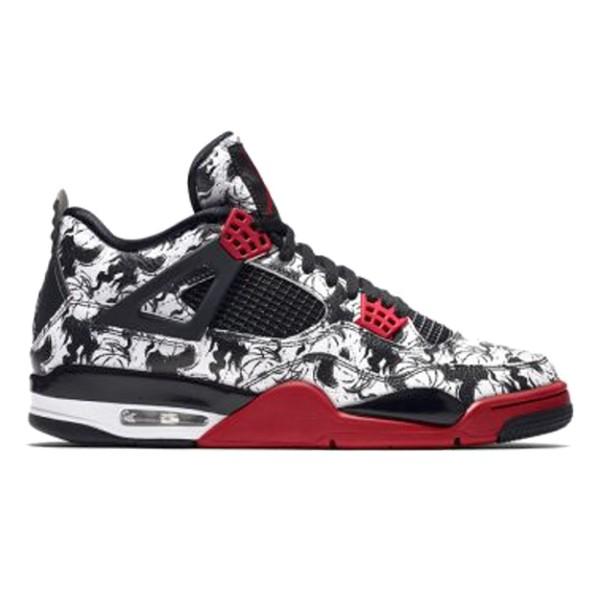 jordan 4 black white red