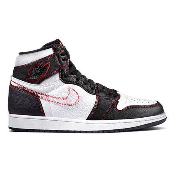 red and black air jordan 1 high