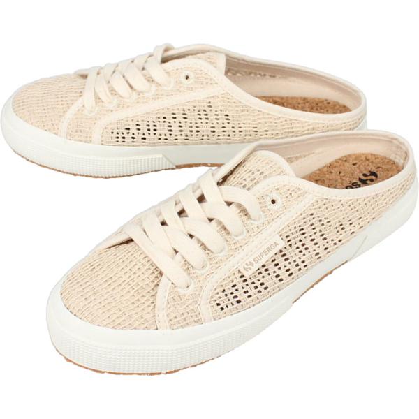 交換送料片道無料 スペルガ SUPERGA スニーカー 2402-MULE ORGANIC MACRAME 3S2123XW A00 BEIGE RAW SUPERGA（スペルガ） 交換送料片道無料 スニーカー 2402-MULE ORGANIC