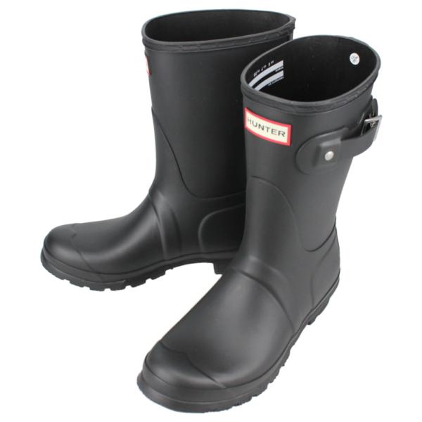 交換送料片道無料 ハンター HUNTER レインブーツ ウィメンズ オリジナル ショート WOMEN ORIGINAL SHORT ブラック WFS1000RMA BLK HUNTER 交換送料片道無料 ハンター レインブーツ ウィメンズ