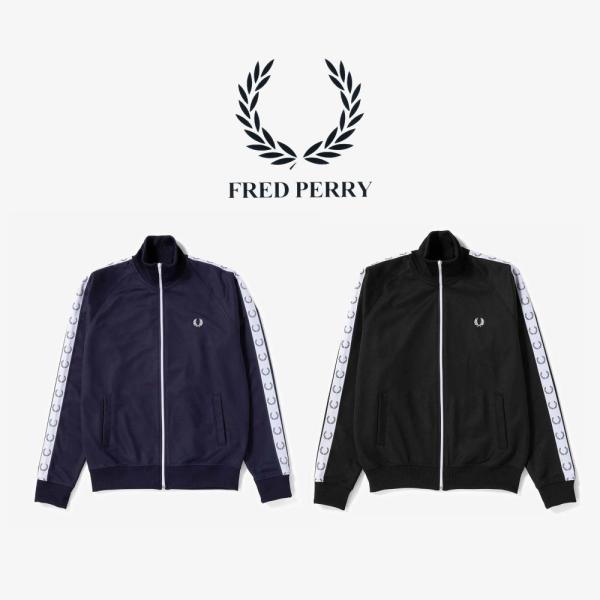 新品 FRED PERRY フレッドペリー テープトラックジャケット 黒 L Taped Track Jacket(S 198：BLACK): | FRED PERRY JAPAN