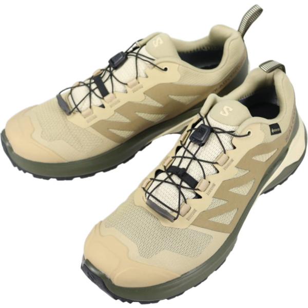 交換送料片道無料 サロモン salomon トレイルランニングシューズ X-ADVENTURE GORE-TEX スポンジ/グリーンヘイズ/オリーブナイト 475925