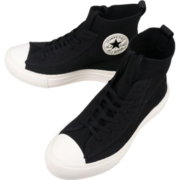 コンバース CONVERSE スニーカー オールスター ライト PLTS ニット ハイ ALL STAR LIGHT PLTS KNIT HI ブラック BLACK 5SE371 CONVERSE（コンバース） スニーカー オールスター ライト PLTS ニット