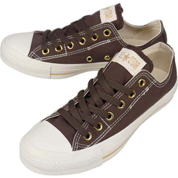コンバース CONVERSE スニーカー オールスター ゴールドストライプ スリップ OX ALL STAR GOLDSTRIPE SLIP OX ダークブラウン DRK.BRW 1SE863 31316642 CONVERSE（コンバース） スニーカー オールスター ゴールドストライプ