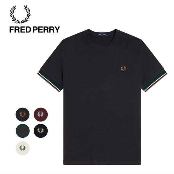フレッドペリー FRED PERRY ツインティップ カフ Tシャツ Twin Tipped Cuff T-Shirt M2396  102 30A 560 597 90A