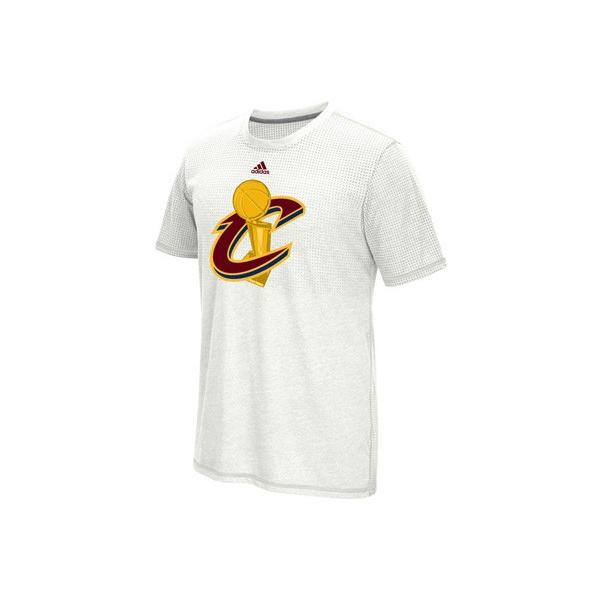 ADIDAS TROPHY RING BANNER AEROKNIT CLIMACOOL TEE 'CLEVELAND CAVALIERS' アディダス トロフィ リング バナー Tシャツ 【MEN'S】 white/gold 2572625