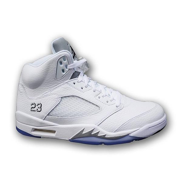 air jordan 5 retro white metallic silver