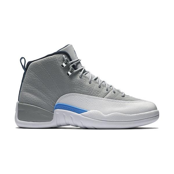 white and grey jordan 12