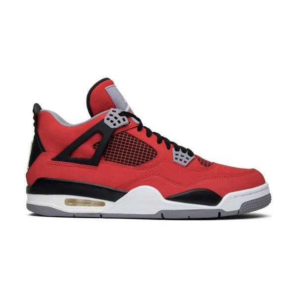 jordan 4 fire red white black cement grey