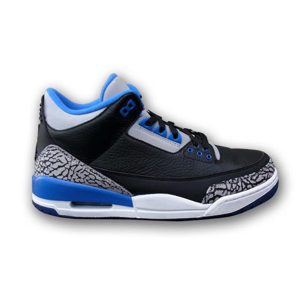 black and blue jordan 3