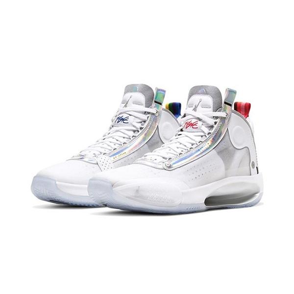 Air Jordan Xxxiv Gs Iridescent ナイキ エア ジョーダン 34 Boy S White Metallic Silver White Bq3384 101 Sn4860 Sneaker Plusone 通販 Yahoo ショッピング