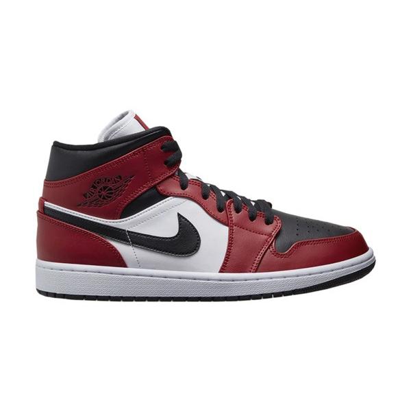 jordan 1 mid red black toe