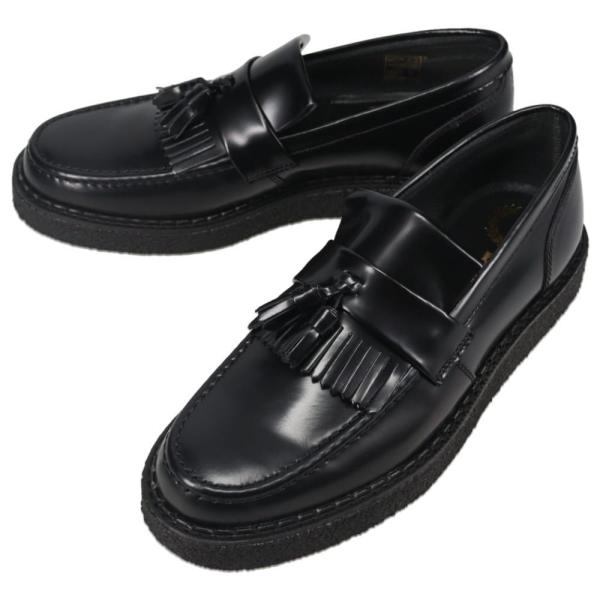 定番 フレッドペリー X ジョージ コックス タッセル ローファー レザー George Cox Tassel Loafer Leather SB8355 ブラック(102)