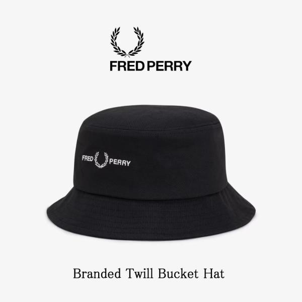 フレッドペリー FRED PERRY 帽子 ブランド ツイル バケットハット Branded Twill Bucket Hat HW9666 102 FRED PERRY（フレッドペリー） 帽子 ブランド ツイル バケットハット