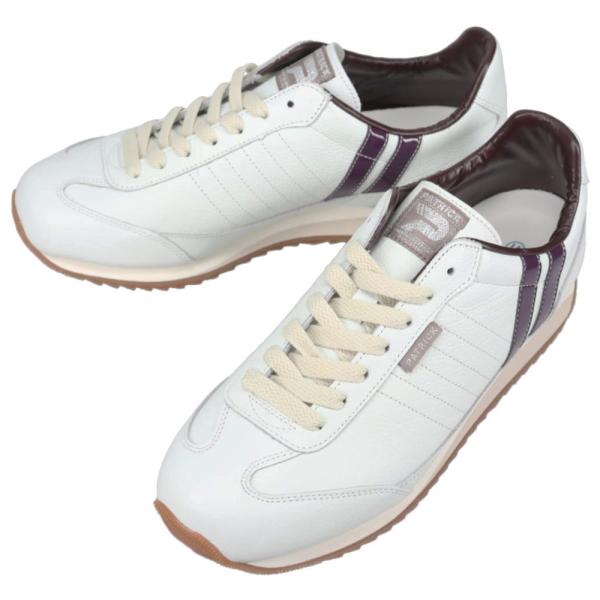 パトリック PATRICK スニーカー マラソン レザー MARATHON-L ホワイトパープル WHPL 982550