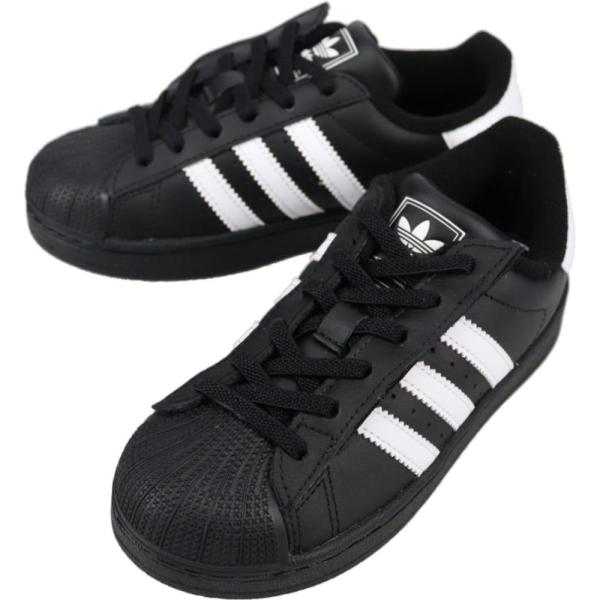 adidas SUPERSTAR キッズシューズ ブラック/ホワイト adidas（アディダス） キッズ スニーカー スーパースター 2 CF EL C