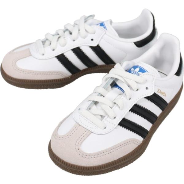 アディダス adidas スニーカー サンバ OG CF EL チャイルド SAMBA OG CF EL C クラウドホワイト/コアブラック/ガム JQ6391 子供