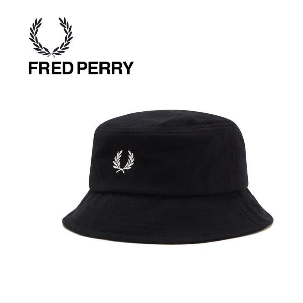 フレッドペリー FRED PERRY 帽子 ピケ バケット ハット Pique Bucket Hat ブラック/スノーホワイト HW2296 843