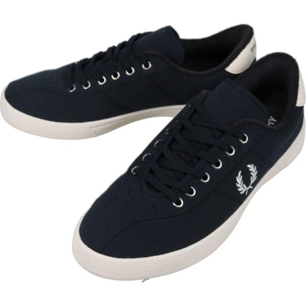 フレッドペリー FRED PERRY スニーカー テニス シュー ポリ キャンバス TENNIS SHOE POLY CANVAS ネイビー/スノーホワイト B2347 608
