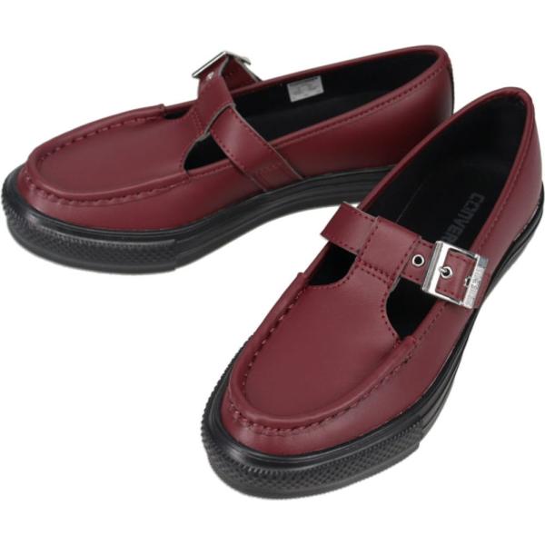 コンバース CONVERSE スニーカー オールスター ライト Tストラップ SY OX ALL STAR LIGHT T-STRAP SY OX バーガンディー BURGUND 1SF204 31318511