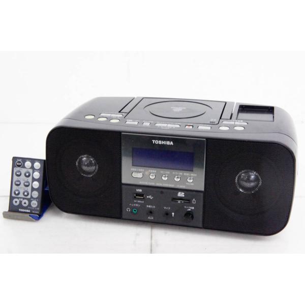 中古 東芝TOSHIBA SD/USB/CDラジオ CUTEBEAT CD／SD／USB／ラジオ TY-SDK70-K オーディオ