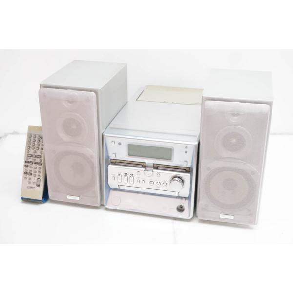 中古 C JVC Victorビクター マイクロコンポーネントMDシステム CD／W-MD／カセットテープ MDLP対応 UX-W500