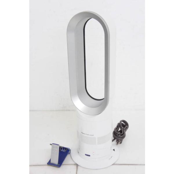 中古 ダイソンDyson Hot+Coolホットアンドクール ファンヒーター エアマルチプライアー AM05WS 扇風機 ホワイト/シルバー
