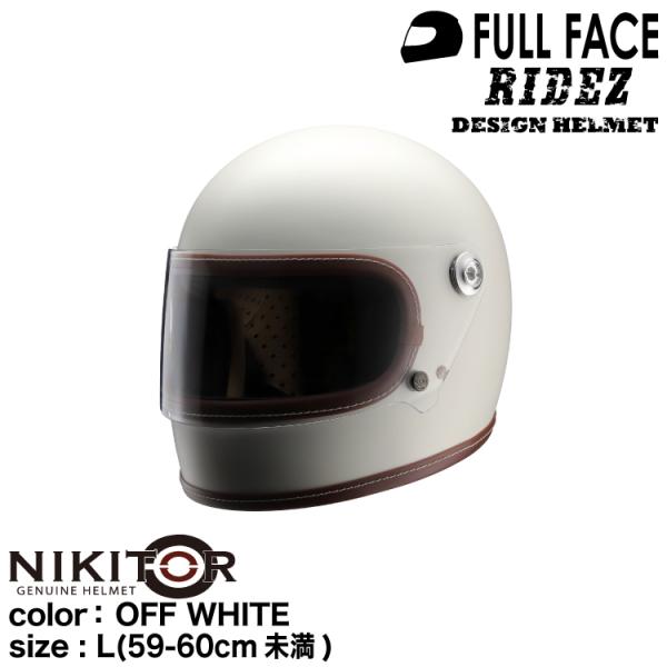 RIDEZ ライズ NIKITOR Retro-One OFF WHITE / Lサイズ (59-60cm未満