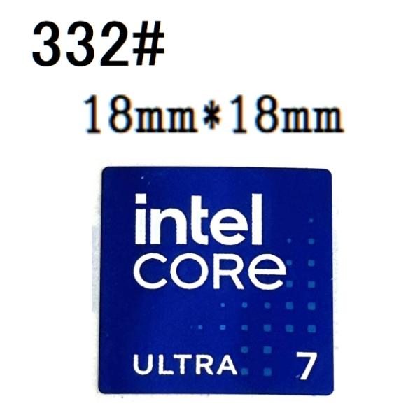 332#【intel coreULTRA7】エンブレムシール□18mm*18mm□ 条件