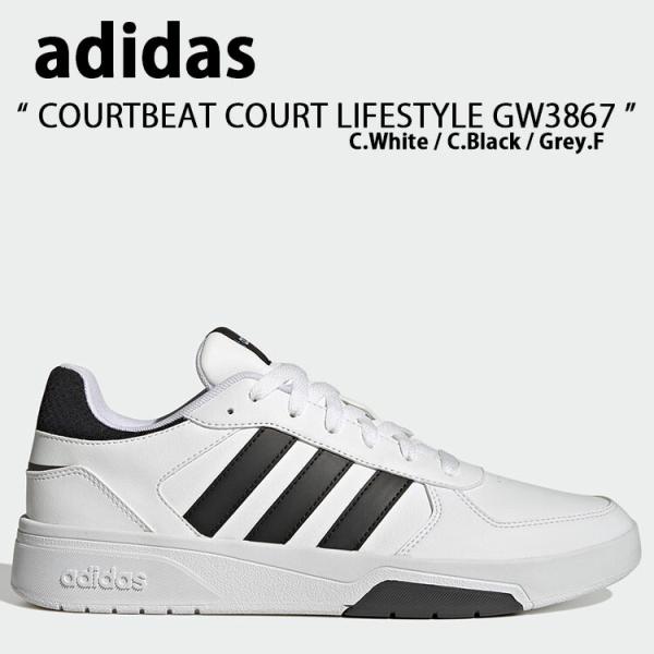 adidas アディダス スニーカー COURTBEAT COURT LIFESTYLE GW3867 コートビート コート ライフスタイル White Black adidas（アディダス） スニーカー COURTBEAT COURT LIFESTYLE GW3867