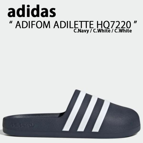 adidas Originals アディダス オリジナルス サンダル スリッパ ADIFOM ADILETTE SLIDES HQ7220 アディフォームアディレット スライド サンダル Navy White adidas（アディダス） adidas Originals オリジナルス サンダル