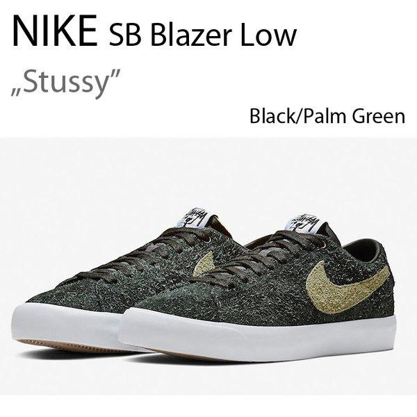 NIKE SB Blazer Low Stussy Black Palm Green ステューシー BQ6449-001 :nk-bq6449001:セレクトショップ a-clo - 通販 -