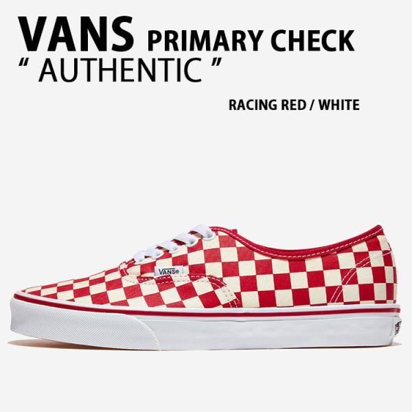未使用・限定超希少レッドチェック VANS 28cm VANS（ヴァンズ） バンズ スニーカー AUTHENTIC PRIMARY CHECK