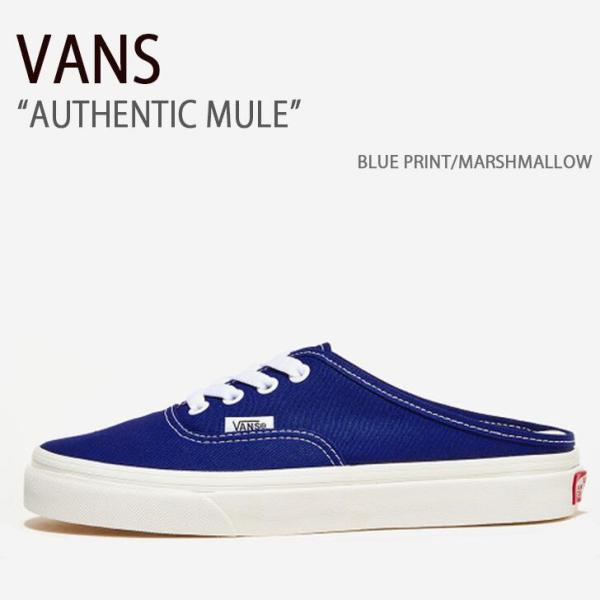 VANS スニーカー AUTHENTIC MULE BLUE PRINT MARSHMALLOW VN0A54F72BK snkrs-aclo_vn-vn0a54f72bk