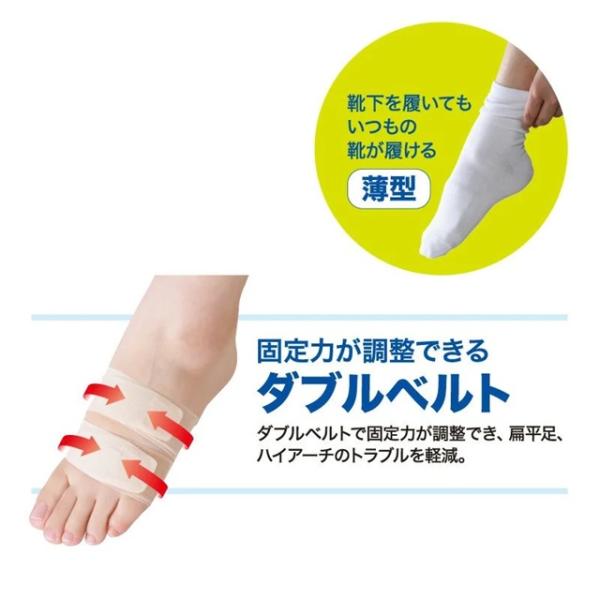 ソルボセイン　ソルボ　ヨコアーチフィット　左右両足1足入り　ベージュ　外反母趾サポート・浮指予防・補正・魚の目　胼胝予防軽減　洗濯可能