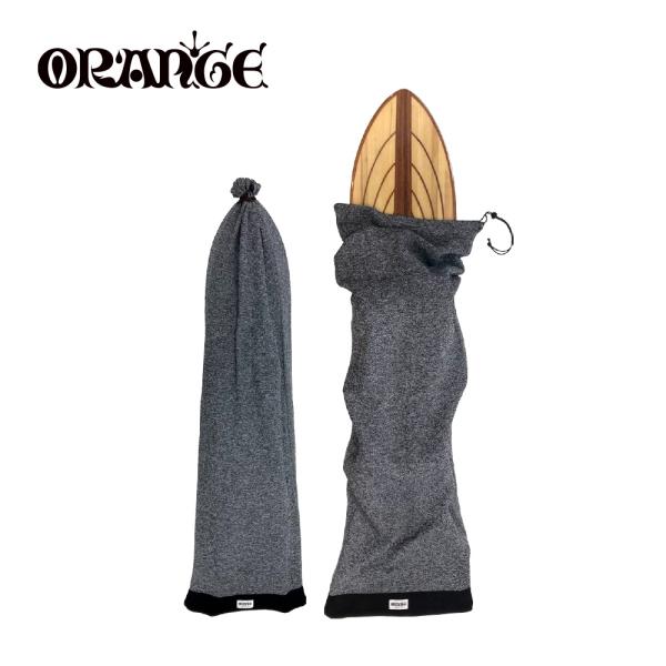 ORAN‘GE Snowboard Sack 2　スノーボードサック　ツーカラー/MIX GRAY SIZE /〜175cmボードの出し入れが簡単なニット素材の袋状ボードケース●様々な形状のパウダーボードの収納に最適●テール側から収納するの...