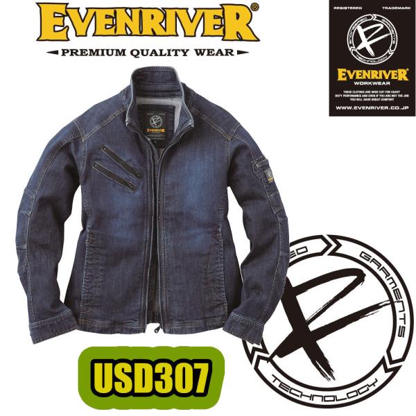 3L USD307 �X�g���b�`�u���X�g�u���]�� EVENRIVER ��ƕ� �X�g���b�` �f�j���E�F�A �C�[�u�����o�[ �I�[���V�[�Y�� ���[�N�E�F�A ��ƒ� ���� �W���P�b�g
