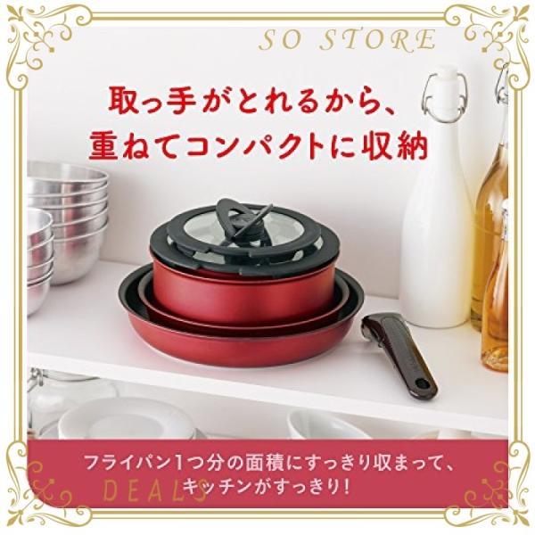 ティファール フライパン 鍋 6点 セット Ih対応 1年保証 ネオ Ihルビー チタン セット6 エクセレンス インジニオ