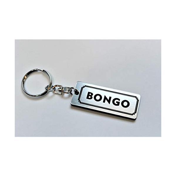 A-537-2 BONGO 銀黒 シルバー2重リング オリジナル キーホルダー ストラップ スマートキーケース キーケース ブランクキー メインキー 等に マツ