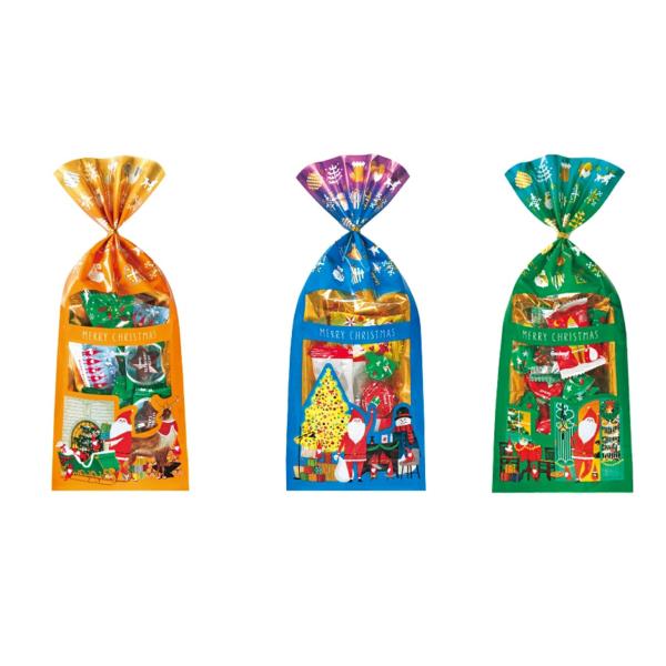 各1袋づつクリスマススイーツミックス、クリスマスチョコレートミックス、クリスマスプレーンチョコレート ・プレーンチョコレート 36g ・チョコレート 39g ・プレーンチョコレート 12g ・クッキー（チョコレート味）　4個 ・マシュマロ（...