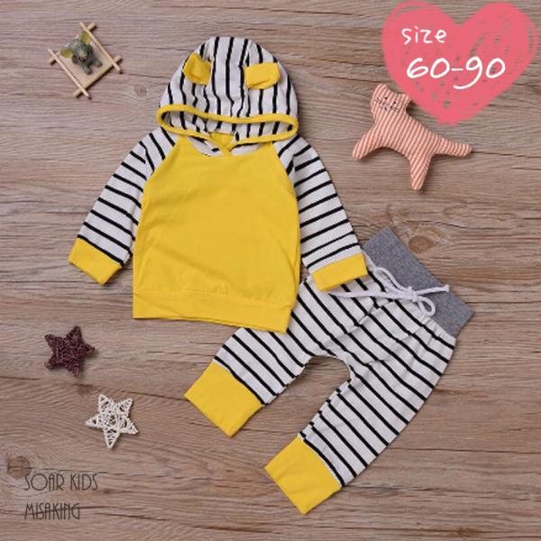 ※アウトレットの理由を必ずお読みください。(画像参照）■カラーイエロー×ボーダー柄■寸法60 着丈 約27、身幅 約23、袖丈 約23、総丈 約3570 着丈 約27、身幅 約23、袖丈 約28、総丈 約3880 着丈 約33、身幅 約24...